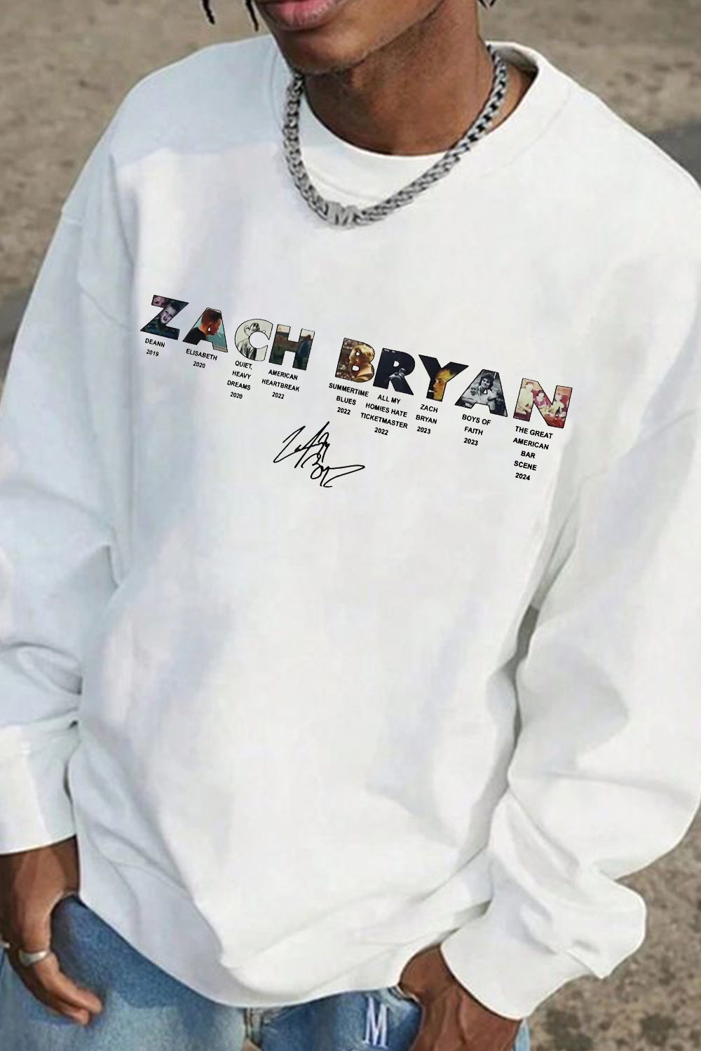 zachbryan long-sleeved men's sweatshirt