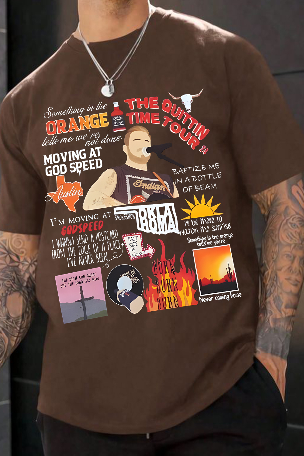 Zach Bryan Cartoon Personalized Print Men's Short Sleeve T-Shirt