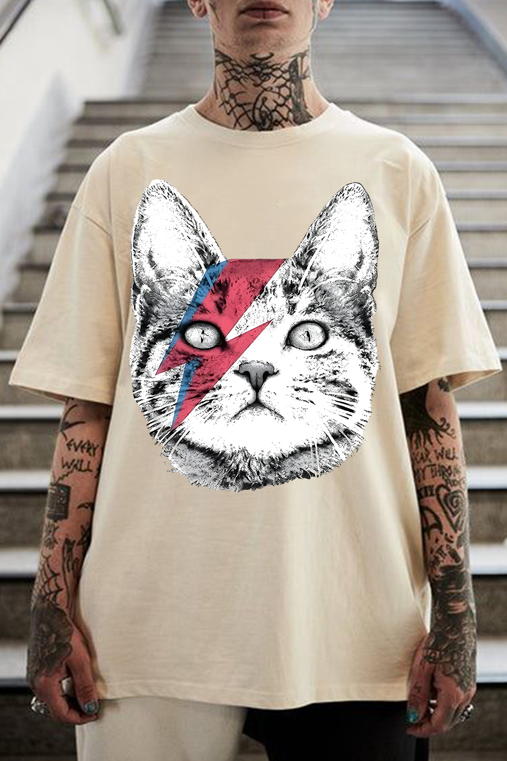 David Bowie Cat Tee