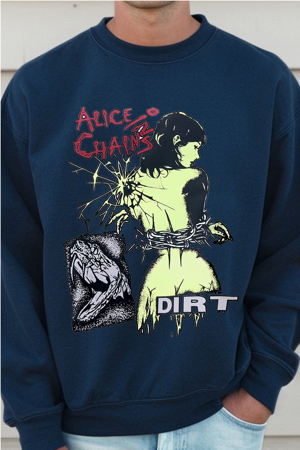 aliceinchains crew neck sweatshirt