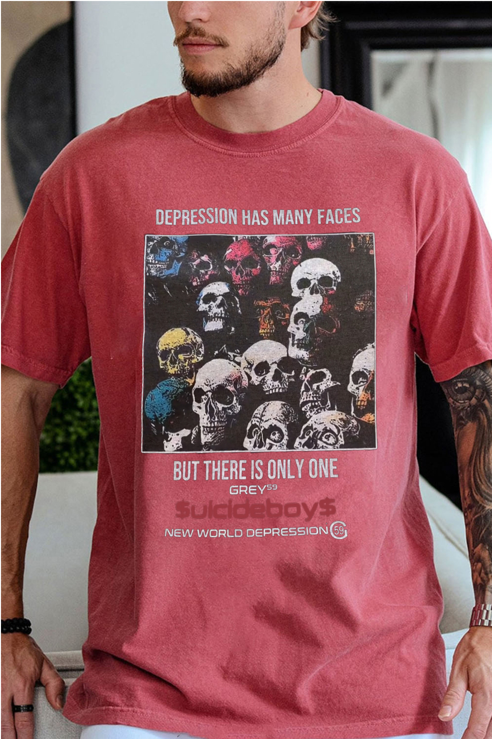 $uicideboy$ skull men's short-sleeved t-shirt