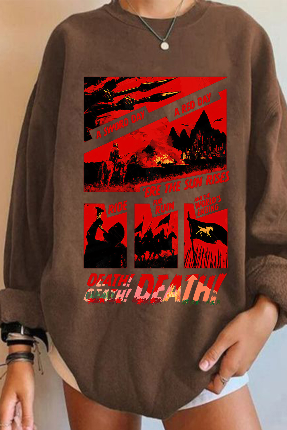 Lord of the Rings-Cycling Print Sweatshirt