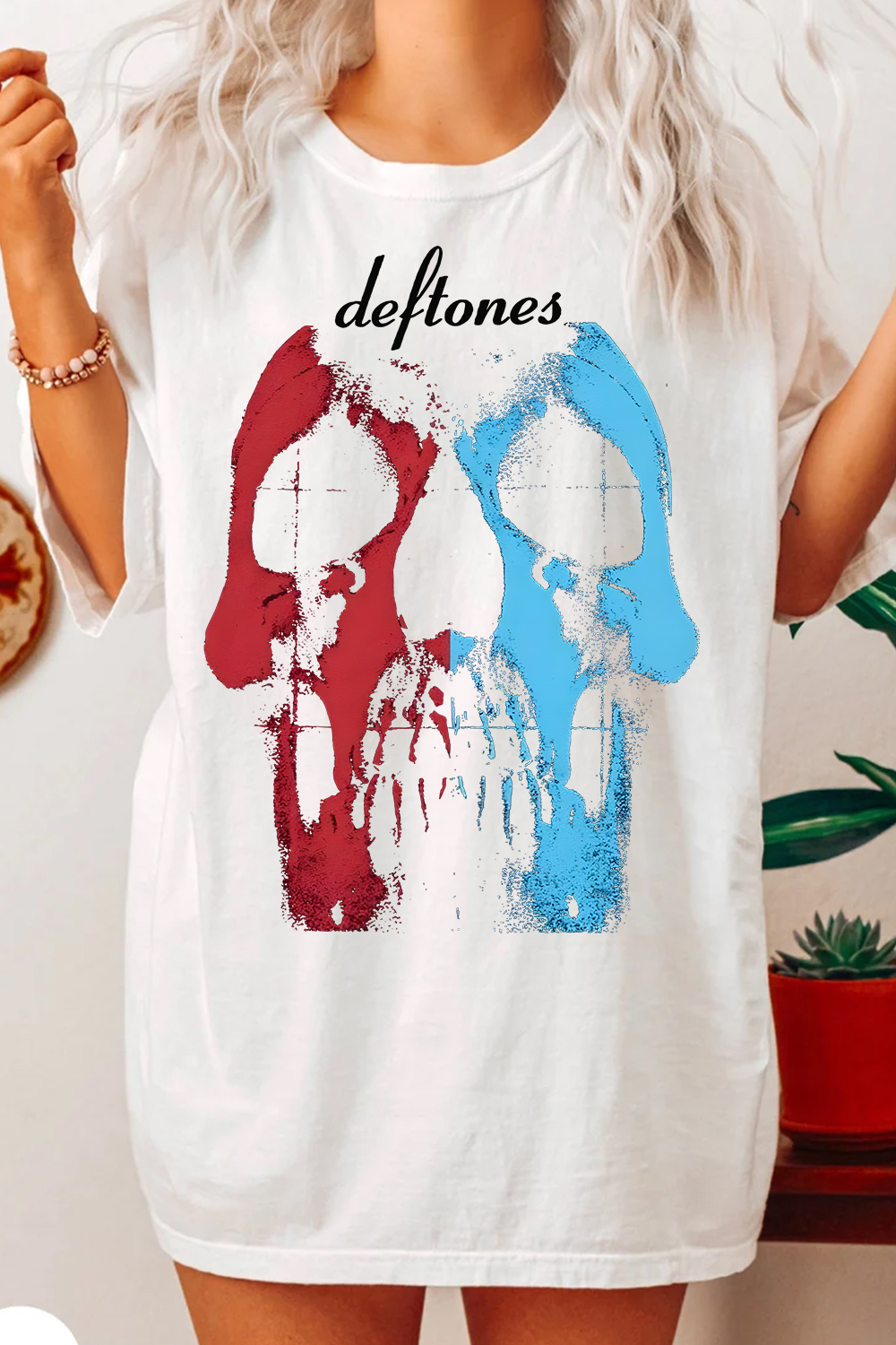 Deftones Personalized Skull Print Short-Sleeved T-Shirt