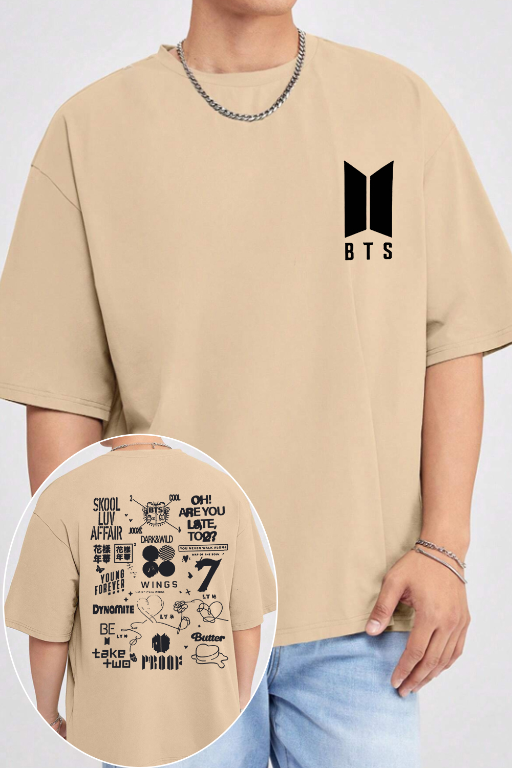 BTS double-sided printed T-shirt