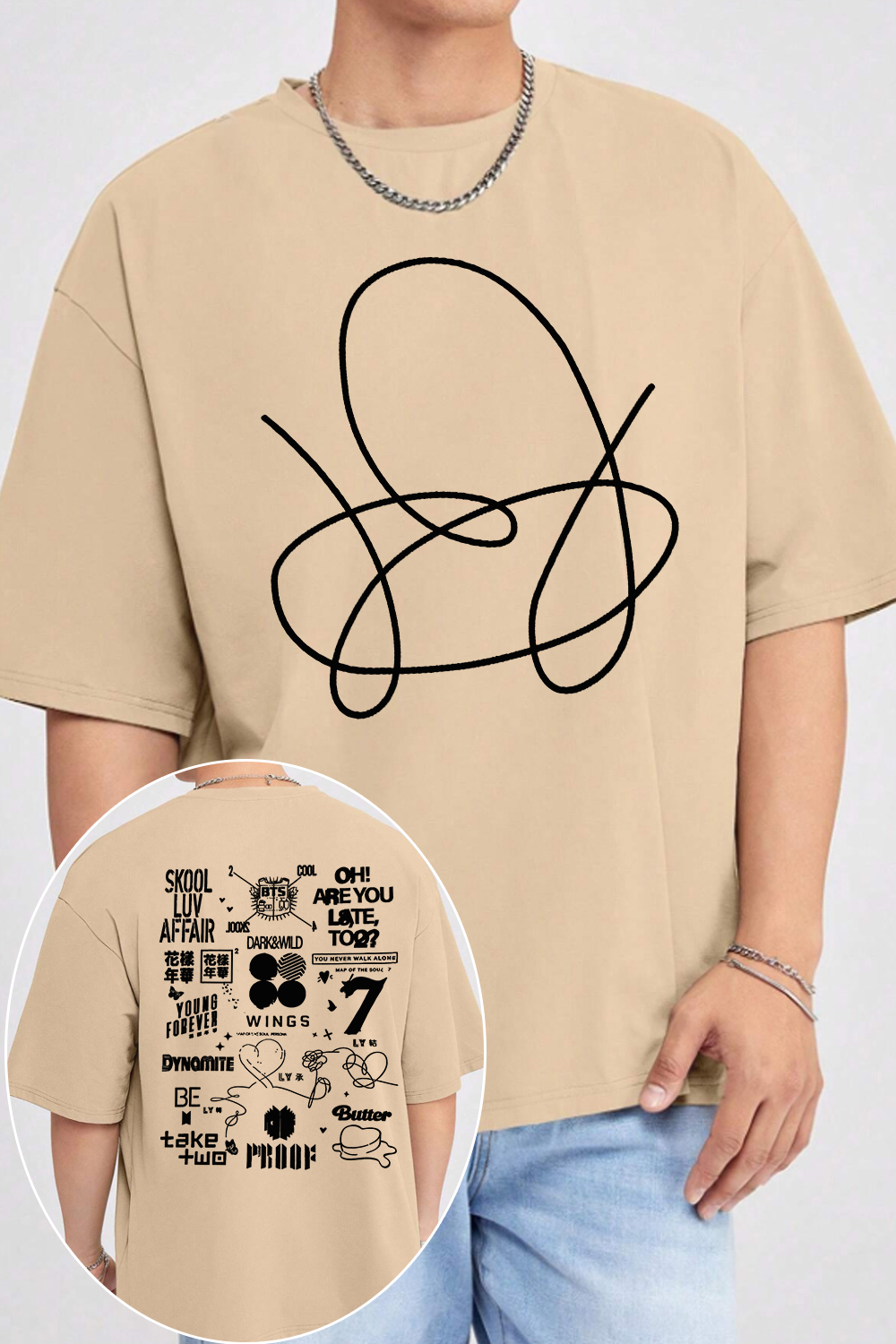 BTS double-sided printed Tee