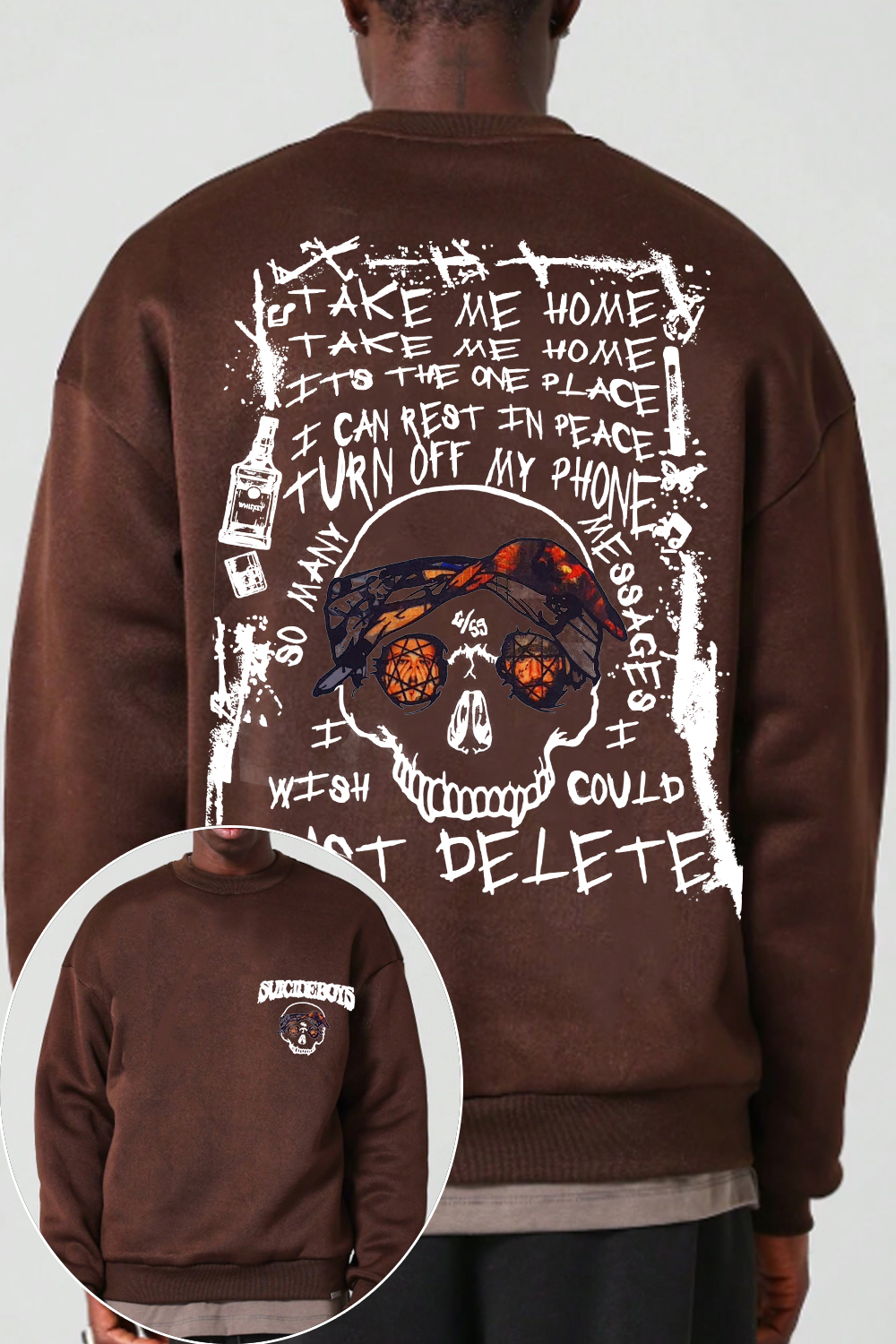 $uicideboy$Double-sided printed men's sweatshirt