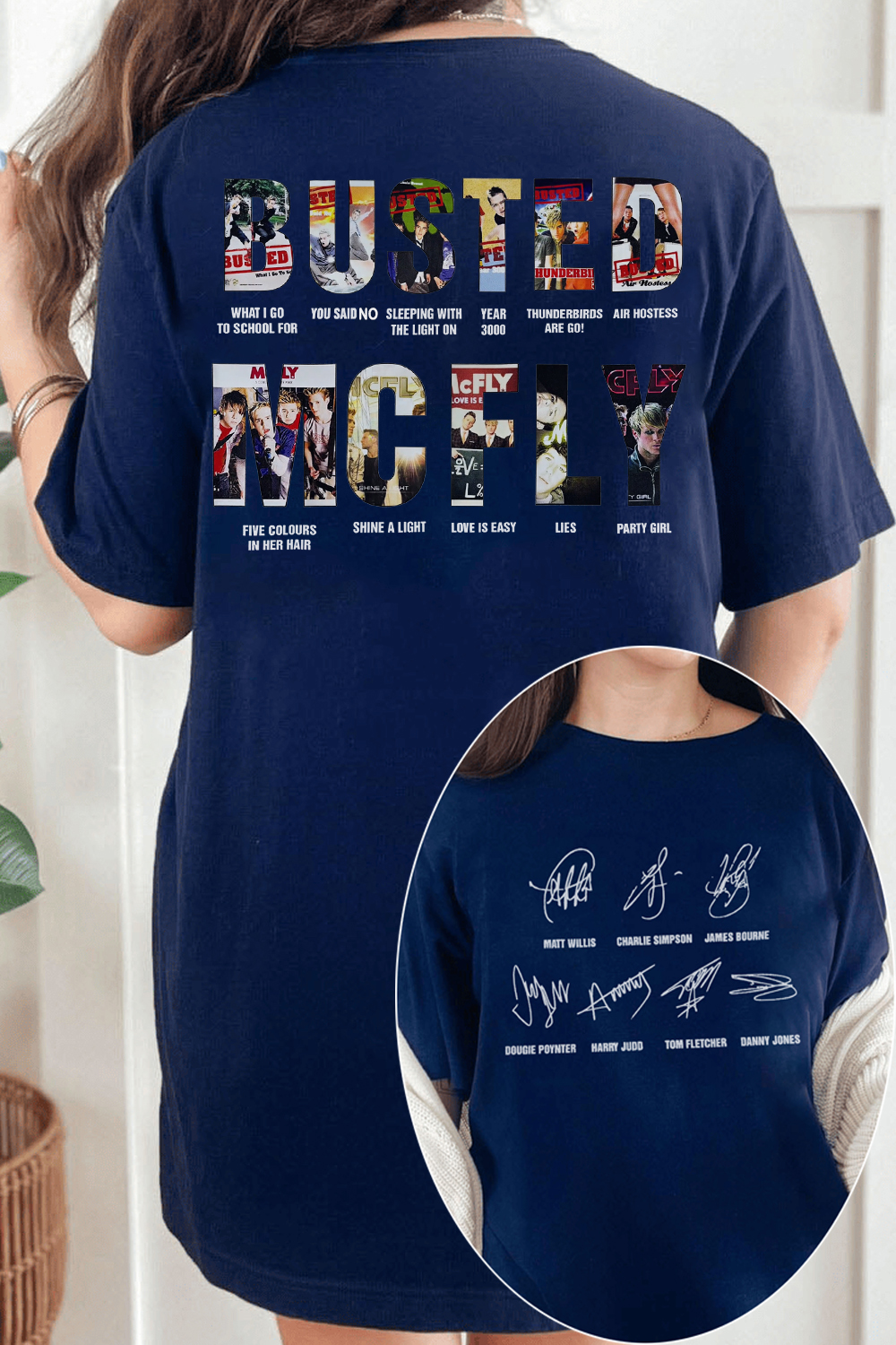 Busted & McFly Tour Tee Pop Rock Legend United women shirt