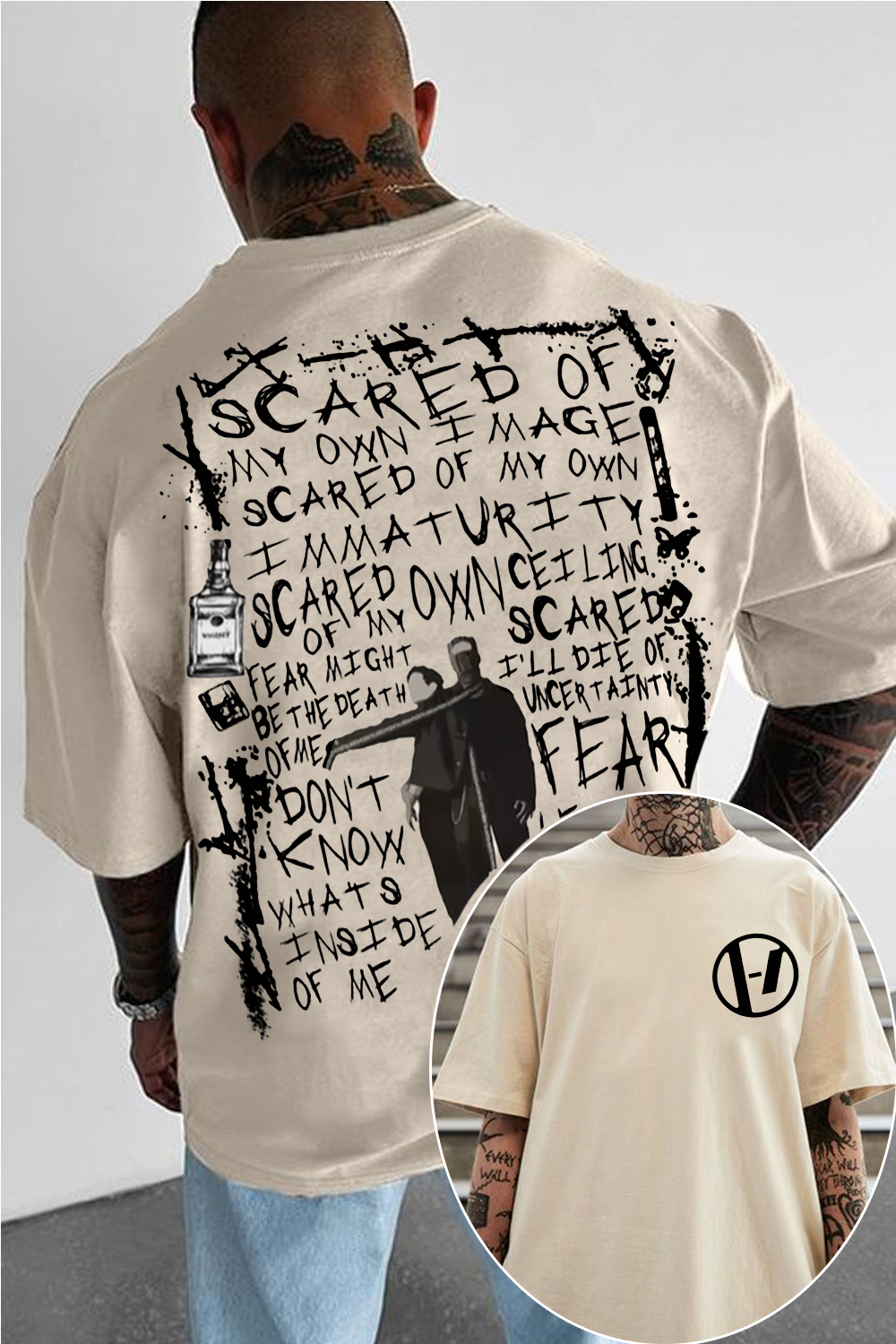 twentyonepilotsedit 2-sided printed shirt