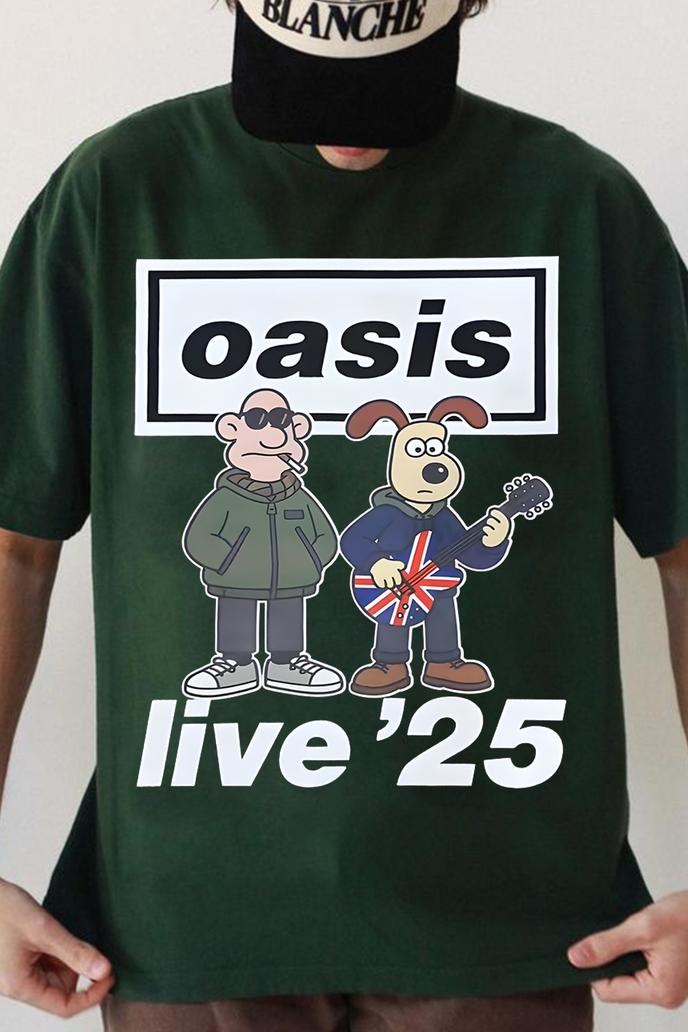 Oasis ver Wallace & Gromit tee