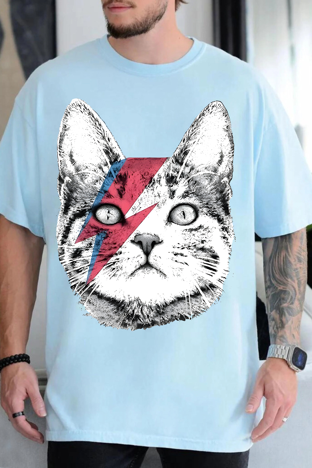 David Bowie Cat Tee