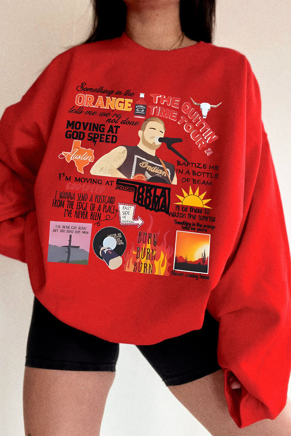 Zach Bryan Cartoon Personalized Print Women's Sweatshirt