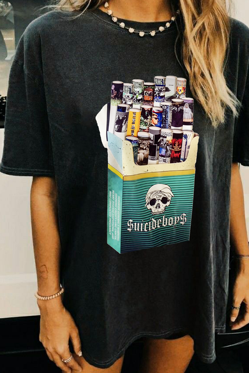 $uicideboy$ cigarette box print T-shirt