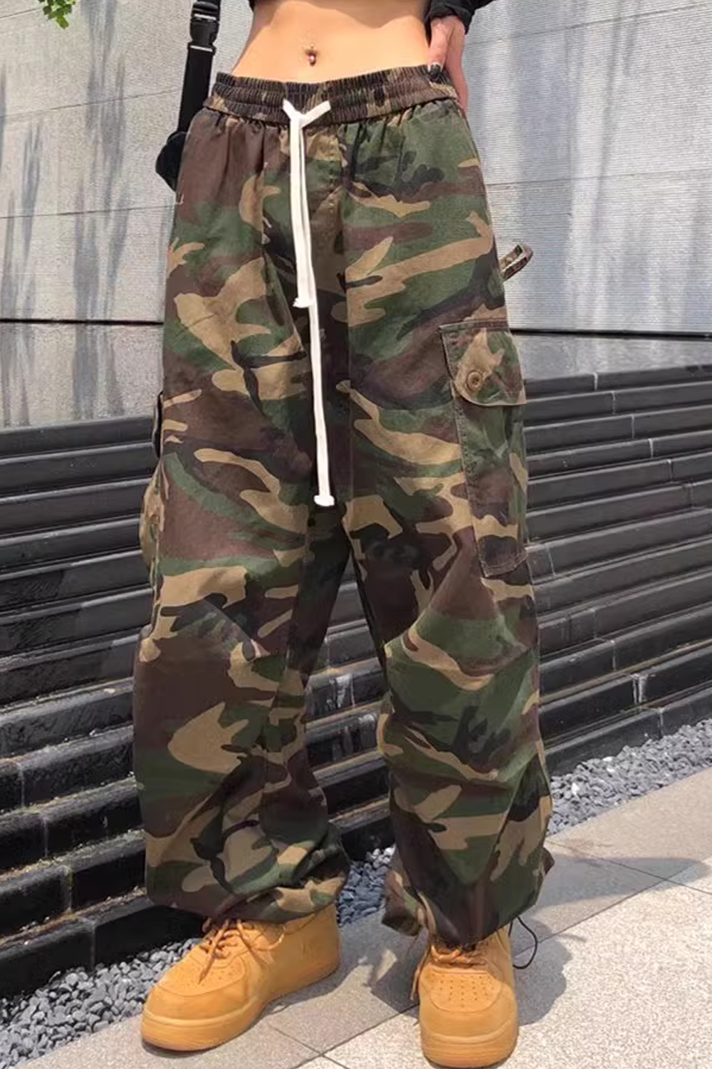 Hip-hop drawstring casual trousers