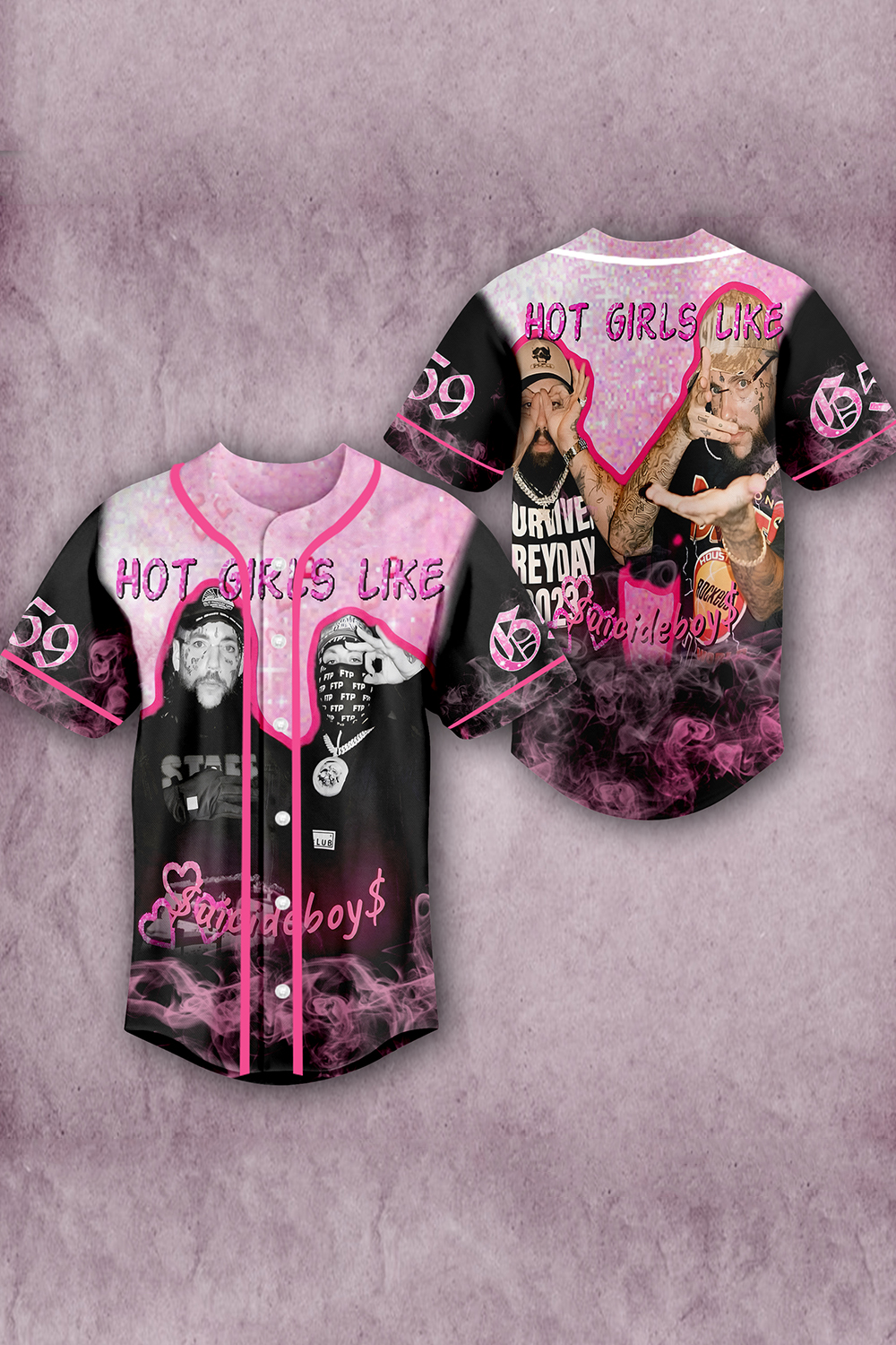 Hot Girls Like $uicideboy$ Baseball Jersey