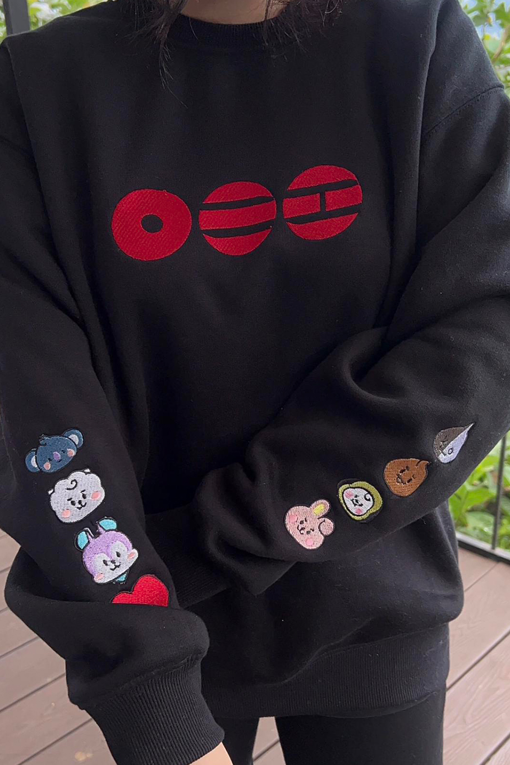 BTS Army Embroidered Crewneck Sweatshirt