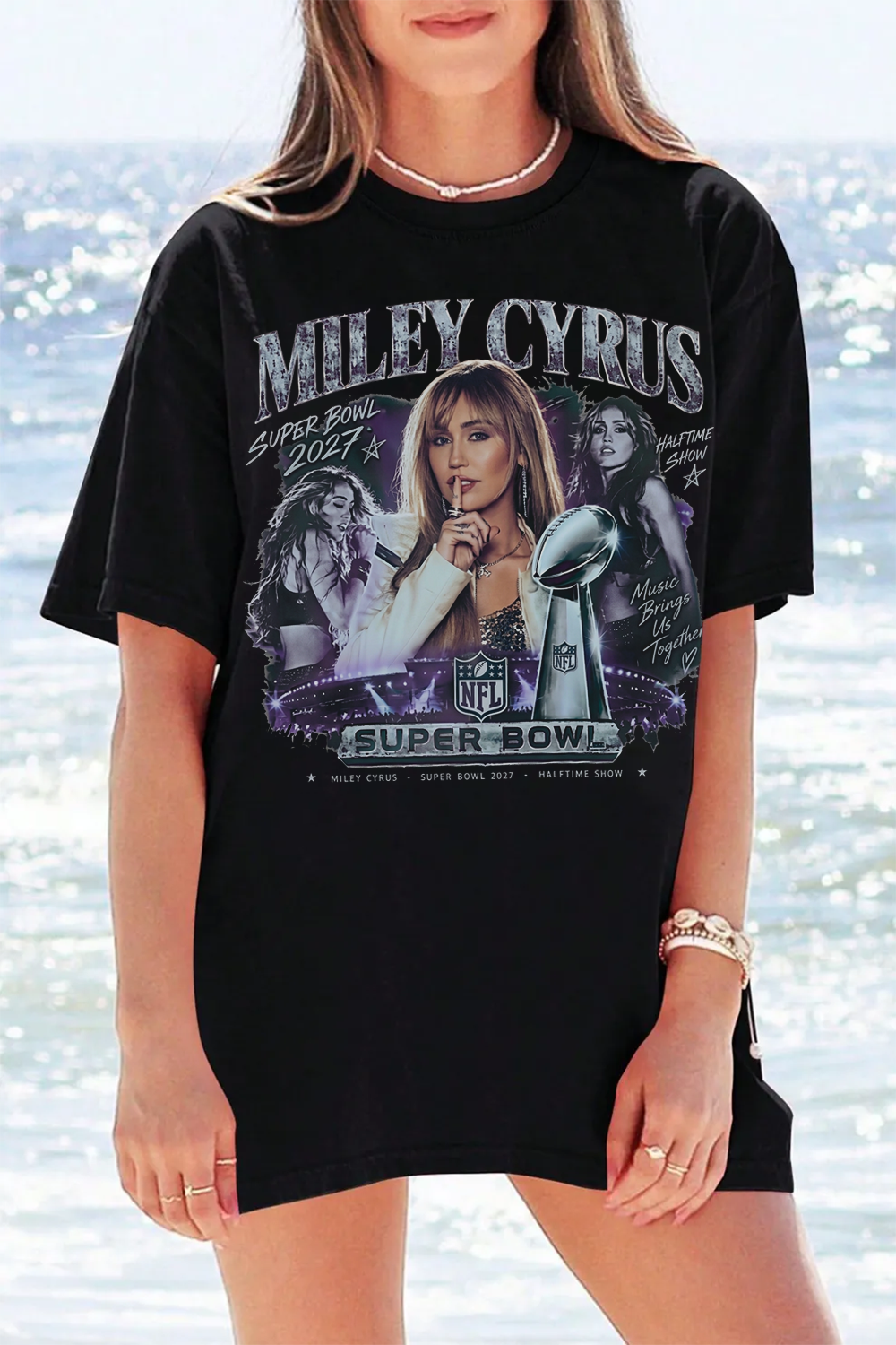 Miley Cyrus Super Bowl T-Shirt