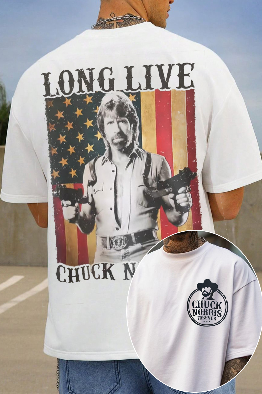 Chuck Norris 2Sided Print T-Shirt