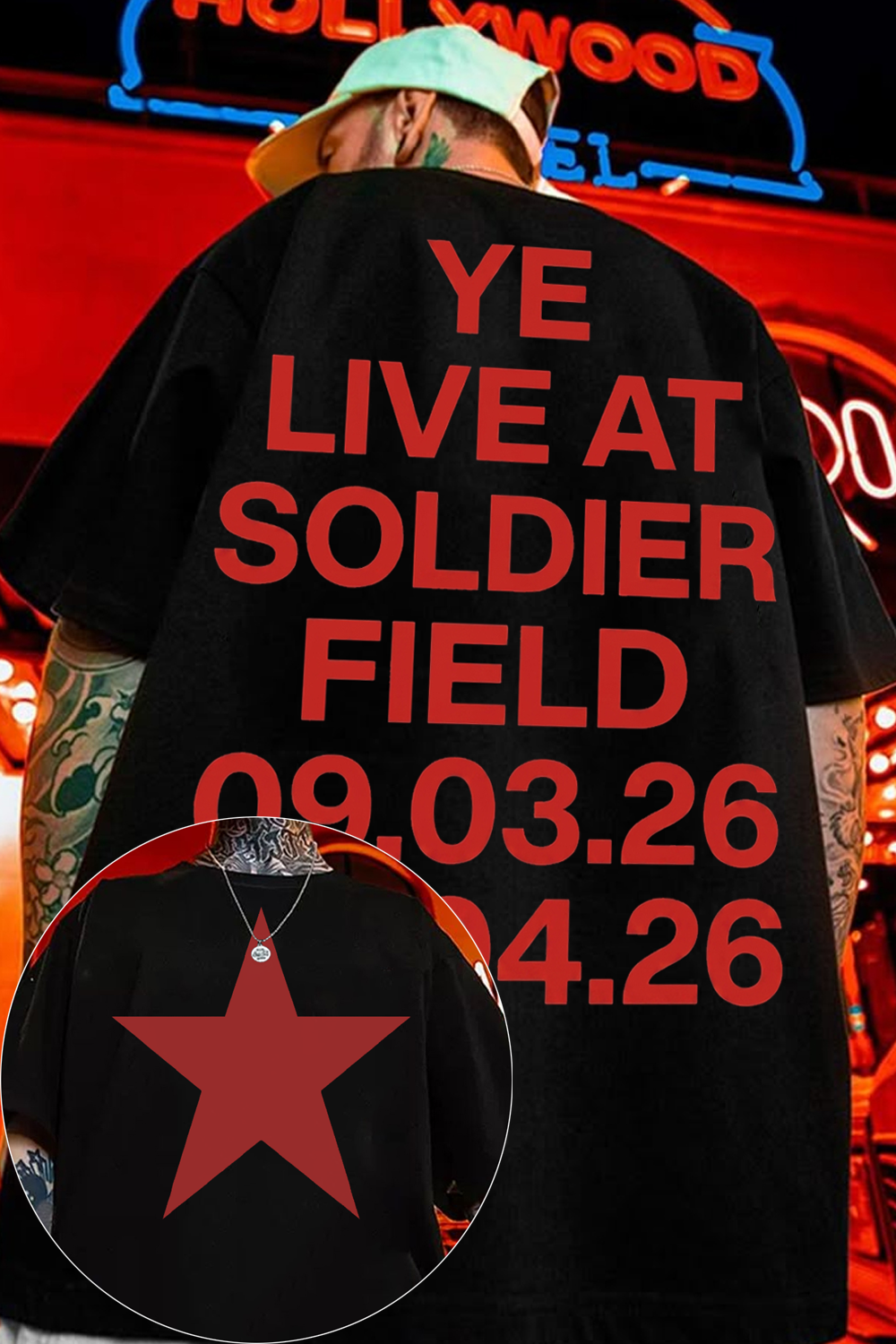 Ye Live At Soldier Field Tour Kanye T‑Shirt