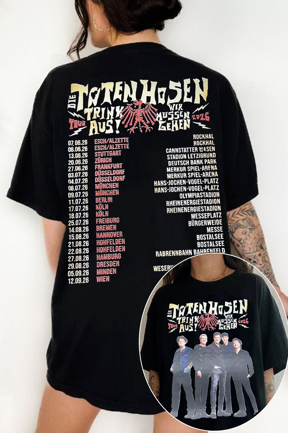 Die Toten Hosen 2-Sided Printed T-Shirt