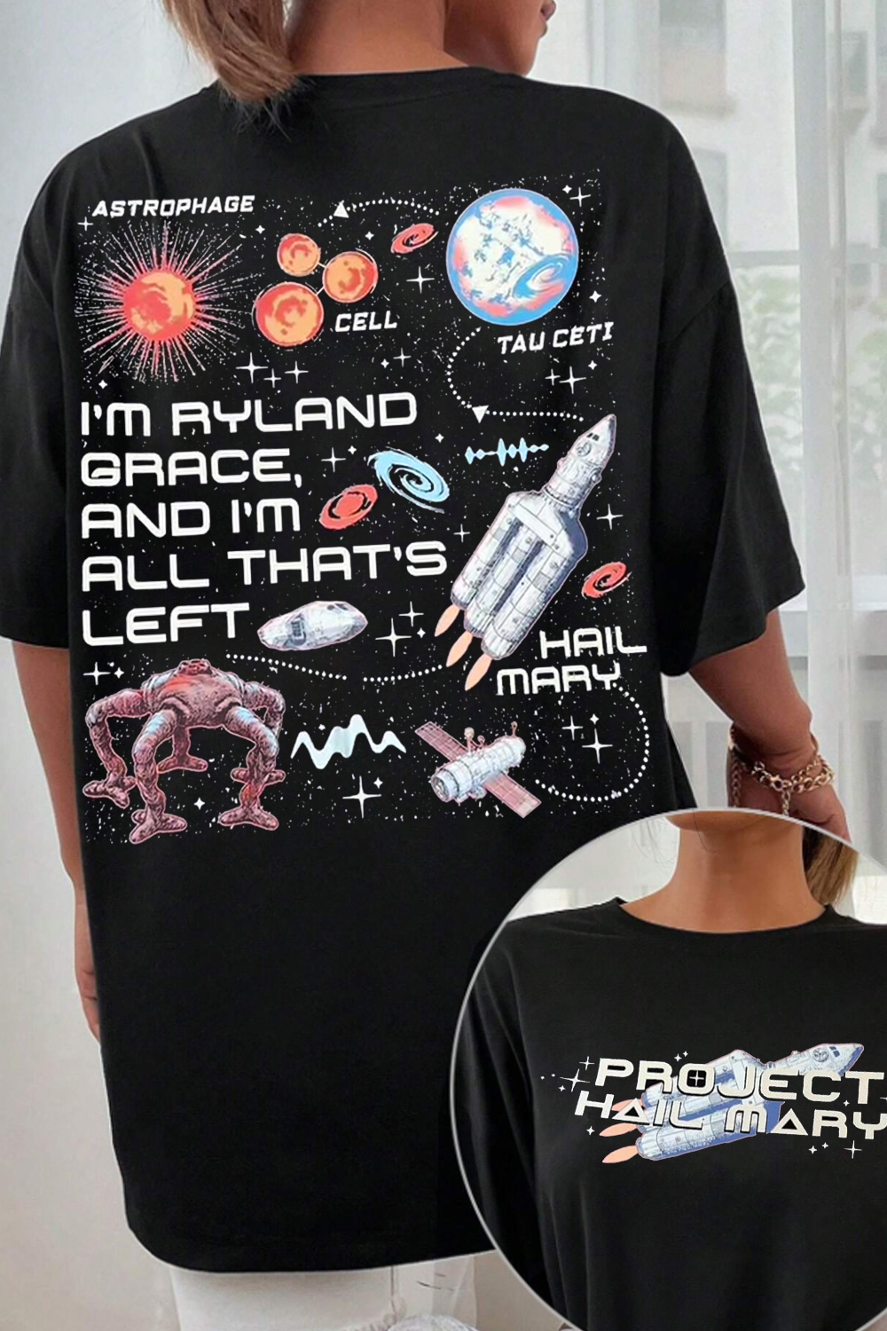 Project Hail Mary 2Sided Print T-Shirt