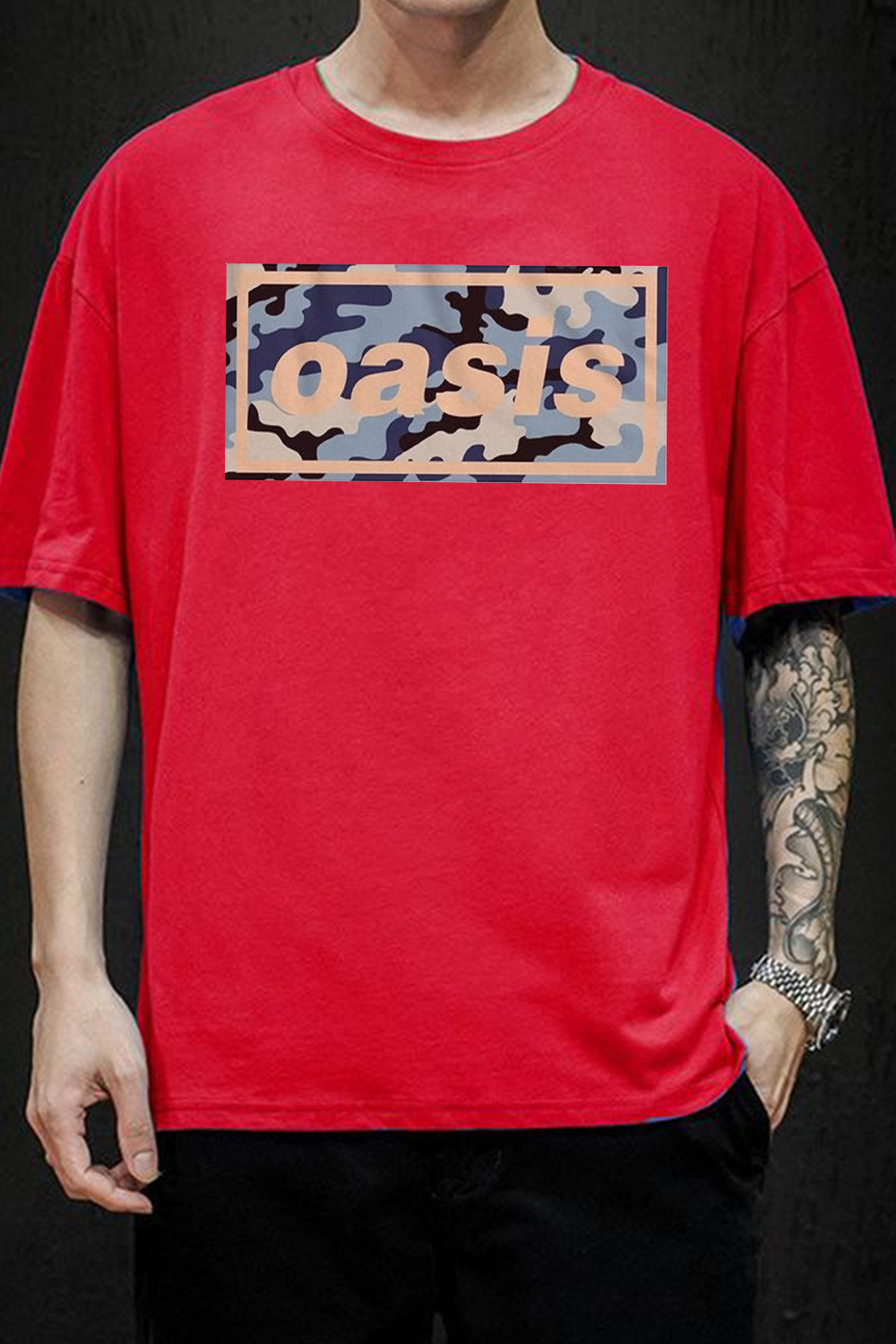 Oasis Camo Logo White Shirt