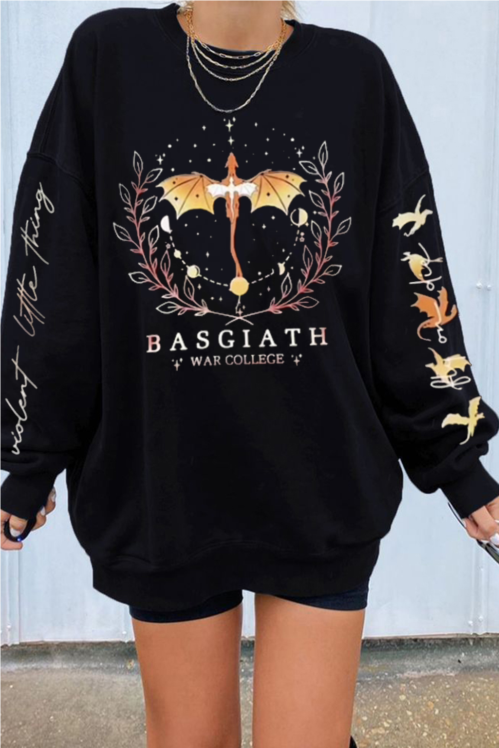 basgiathwarcollege print sweatshirt