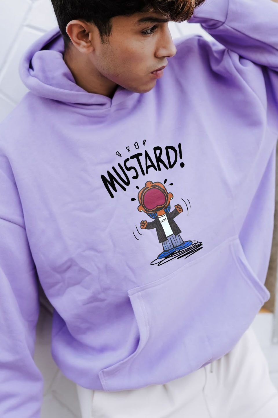 GNX  reversible print men's hoodie