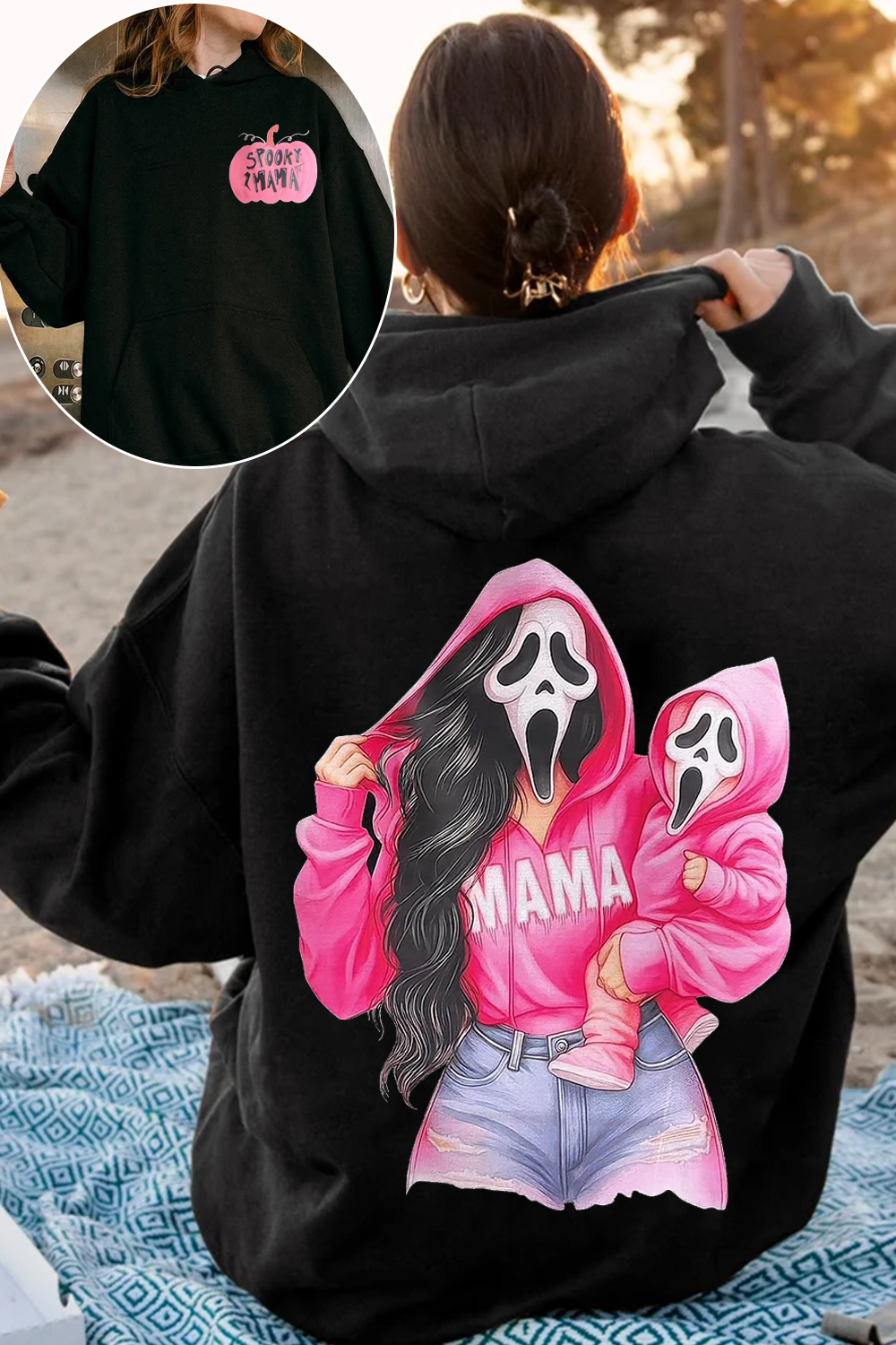 spookymama hooded sweatshirt
