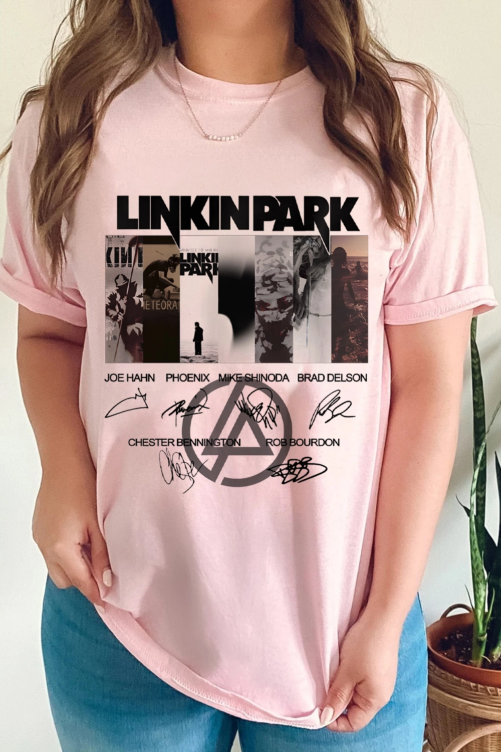 Linkinpark Logo Signatures Tee For Women