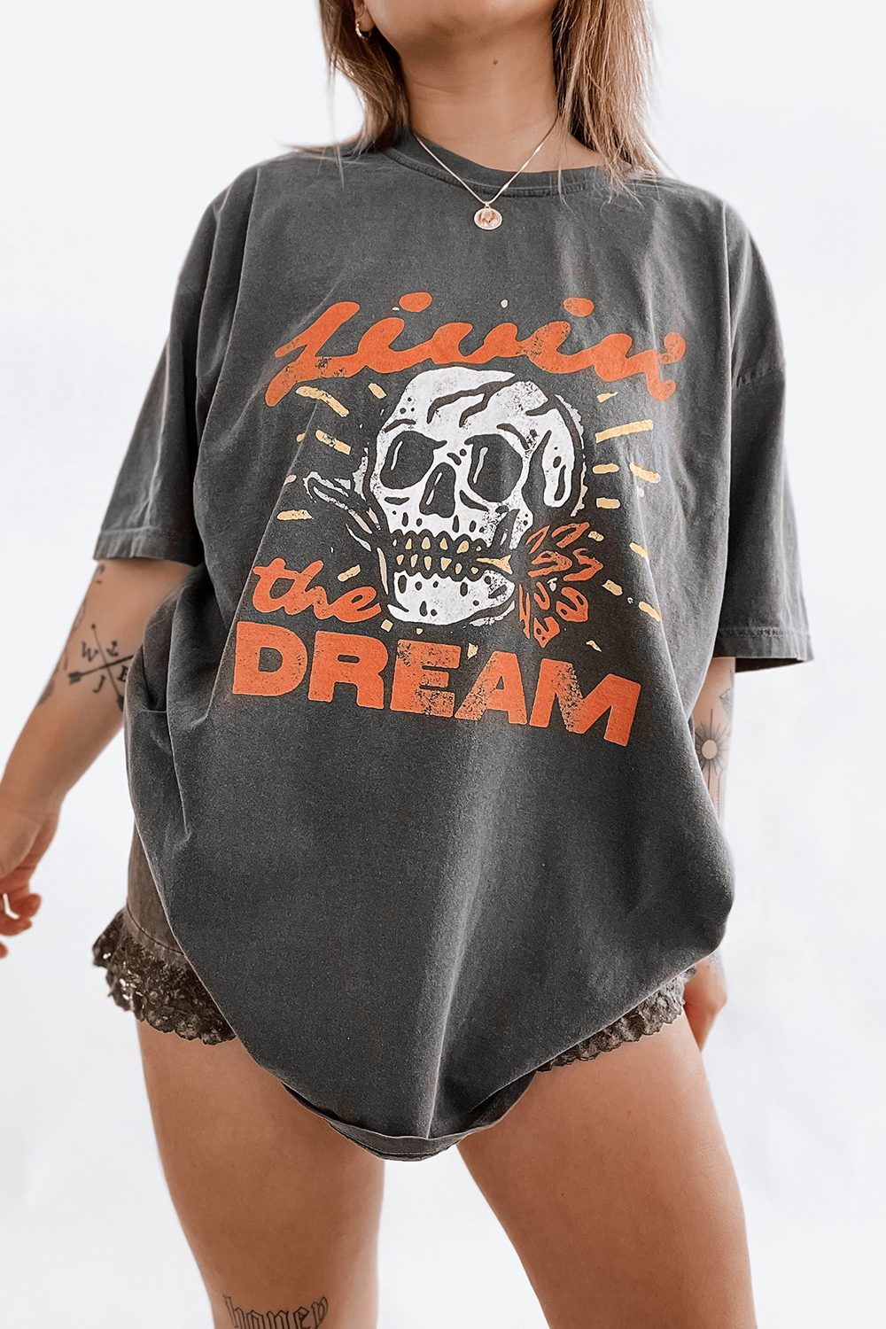 Livin' The Dream Skull Tee For Women