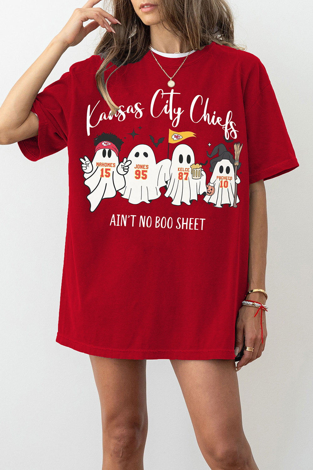 Kansas City Chiefs Ain't No Boo Sheet Tee For Women