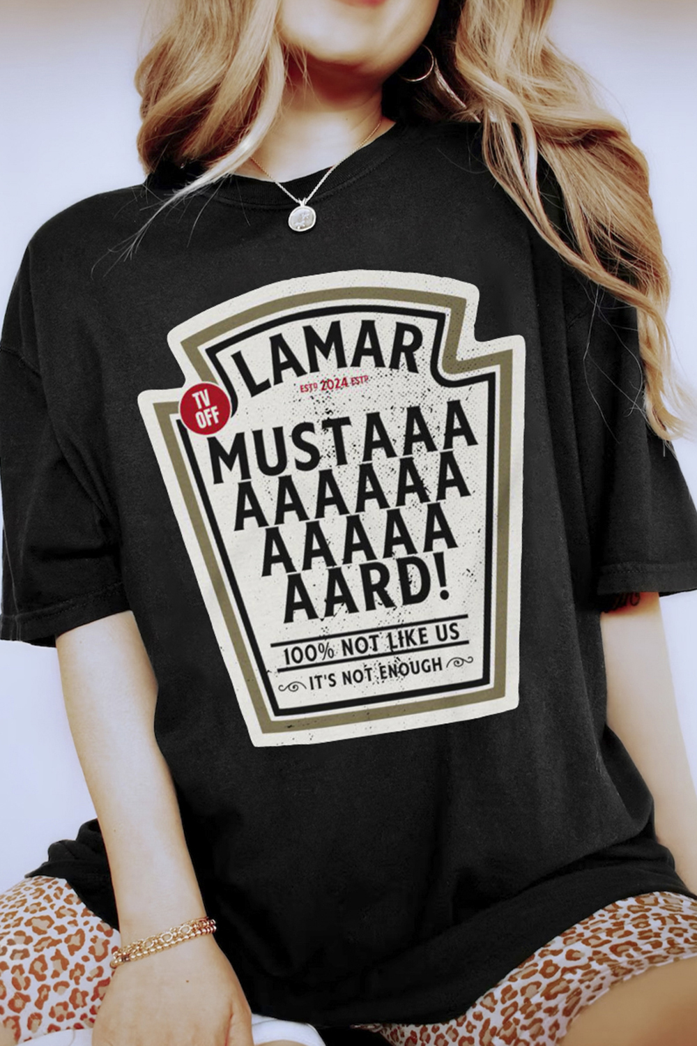 Kendrick Lamar Mustard TV Off Lyrics Tee For Women