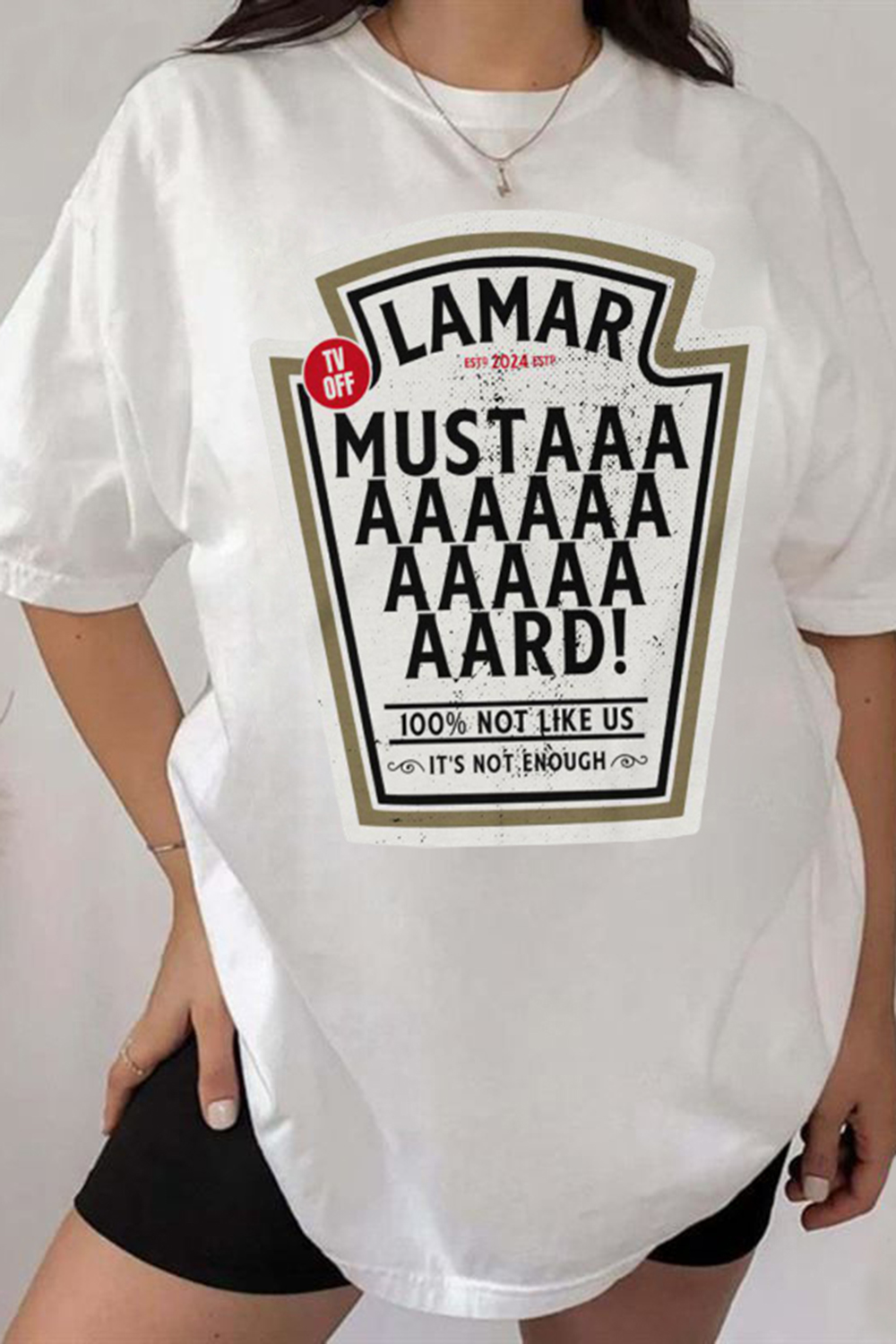 Kendrick Lamar Mustard TV Off Lyrics Tee For Women