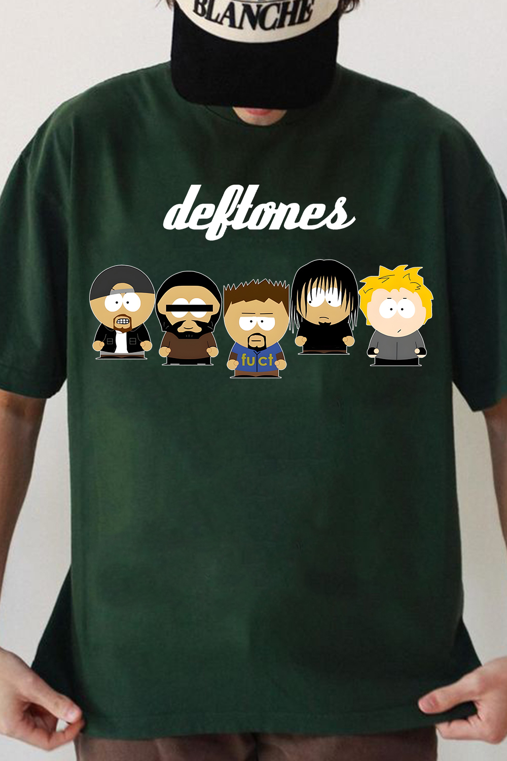 Deftones Cartoon Print Short-Sleeved T-Shirt