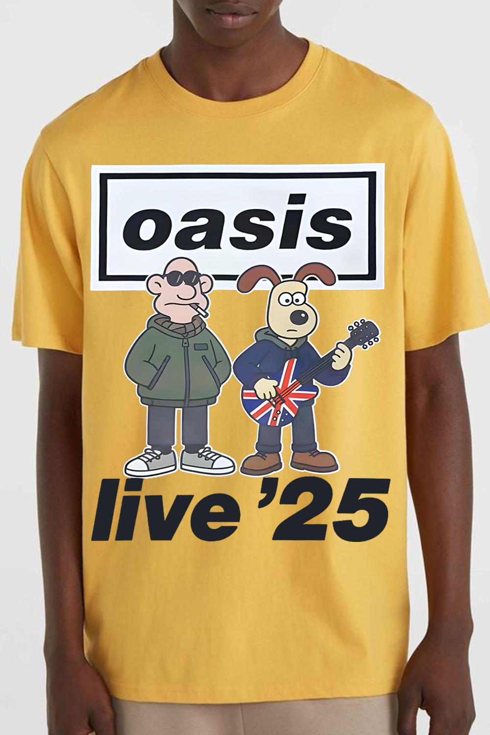 Oasis ver Wallace & Gromit tee