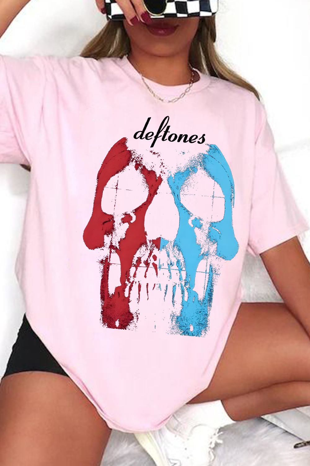 Deftones Personalized Skull Print Short-Sleeved T-Shirt