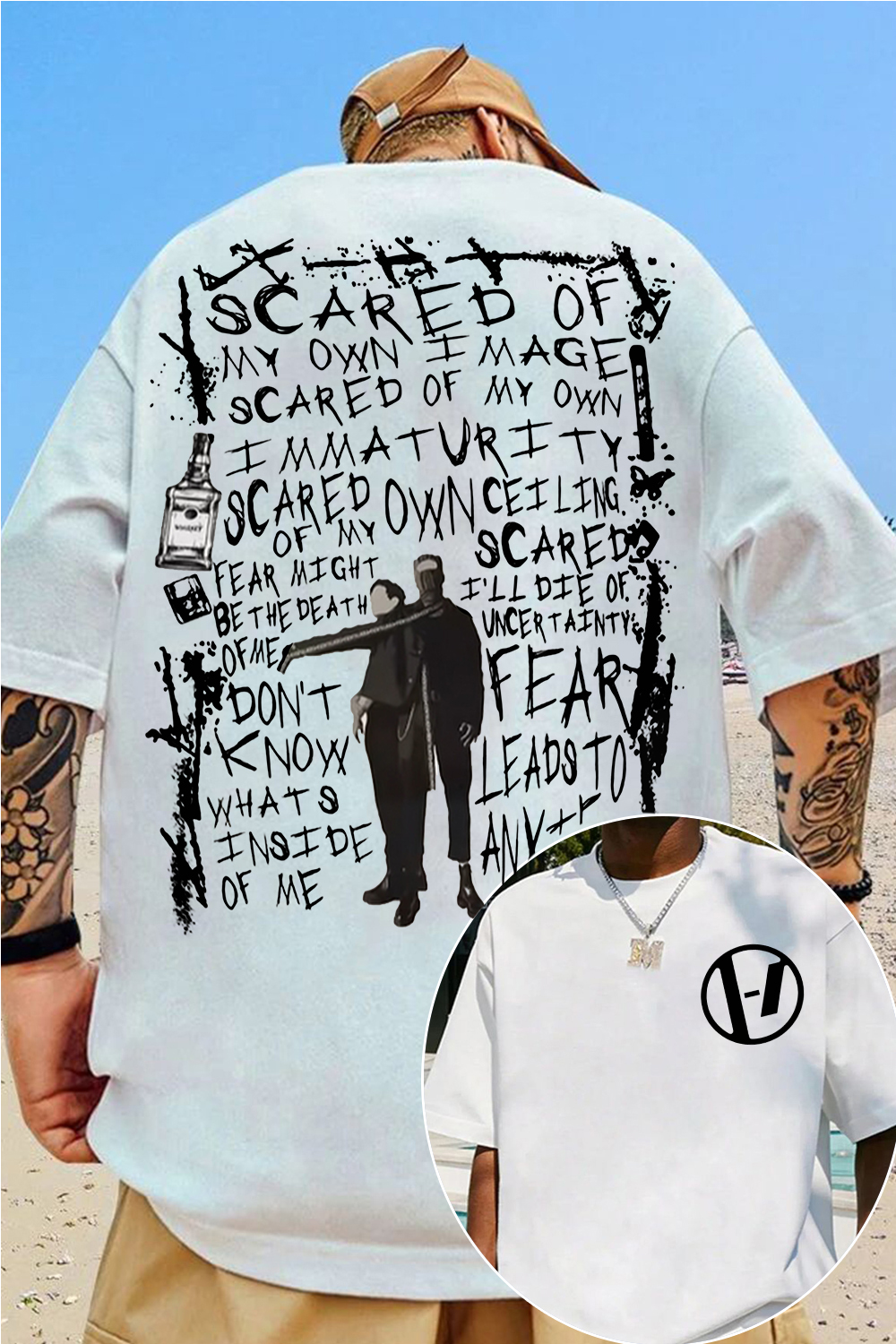 twentyonepilotsedit 2-sided printed shirt