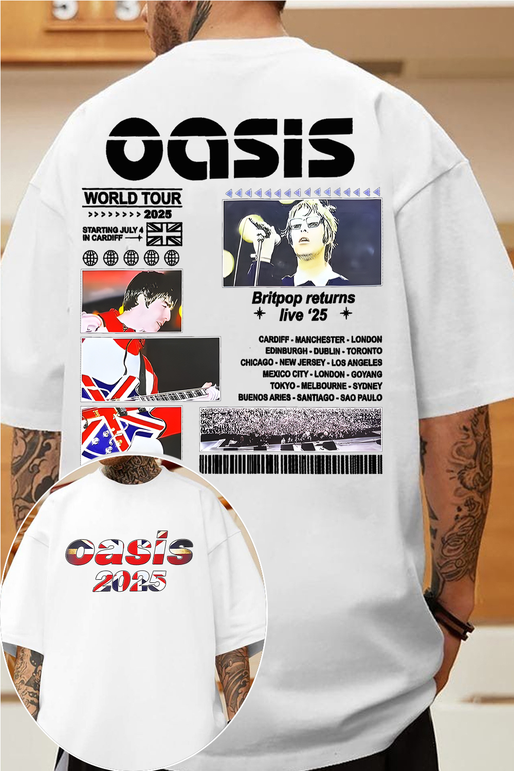 Oasis live tour tee