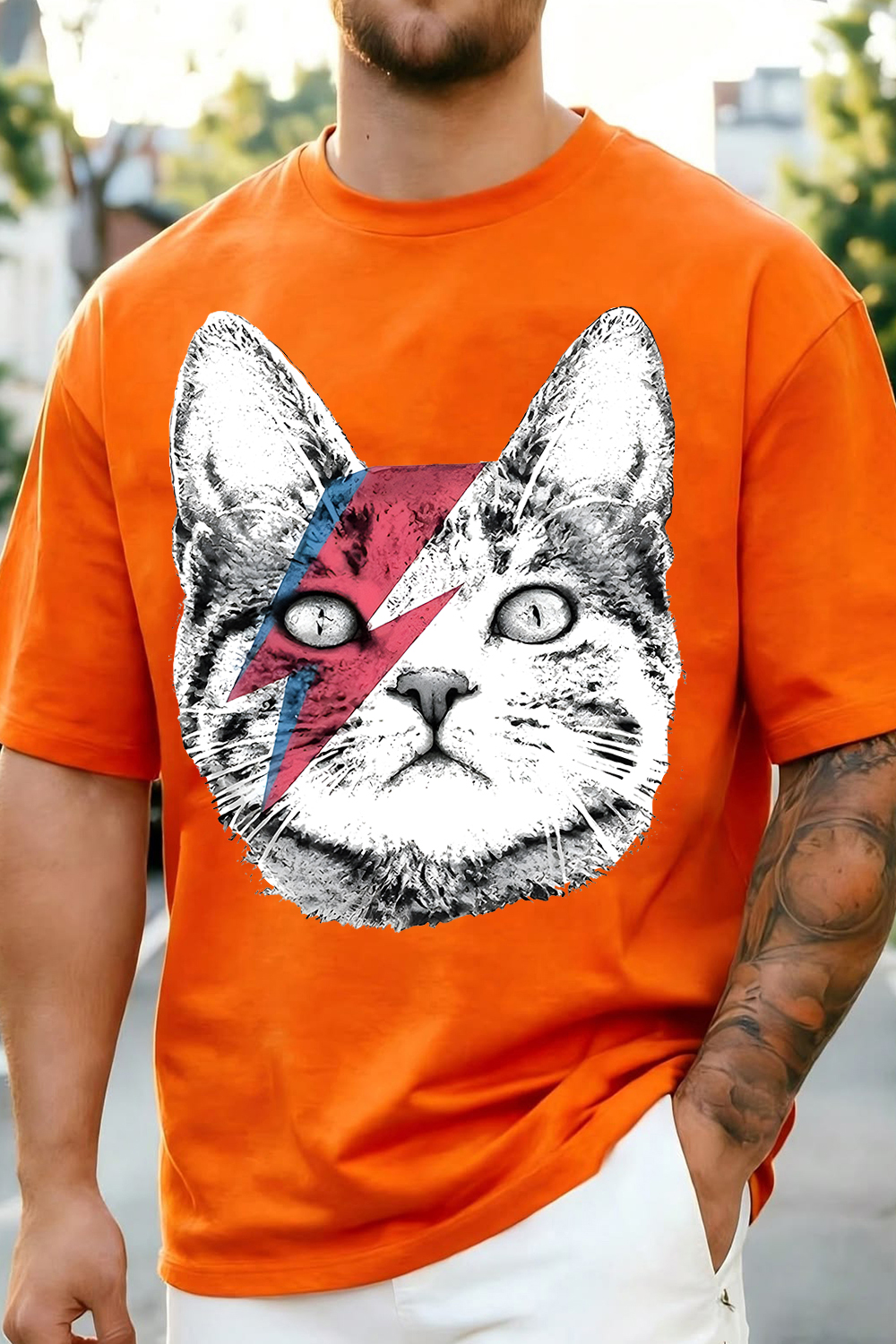 David Bowie Cat Tee