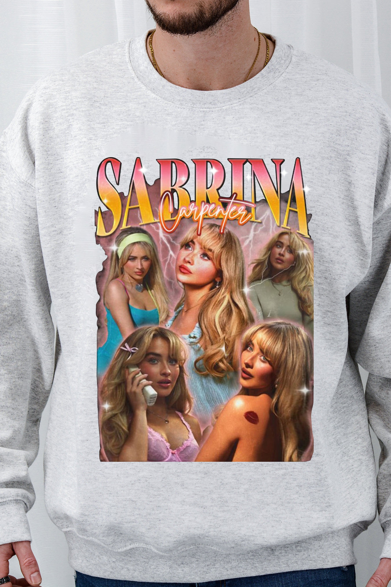 Retro Sabrina Carpenter 2024 Tour Graphic Sweatshirt For Men