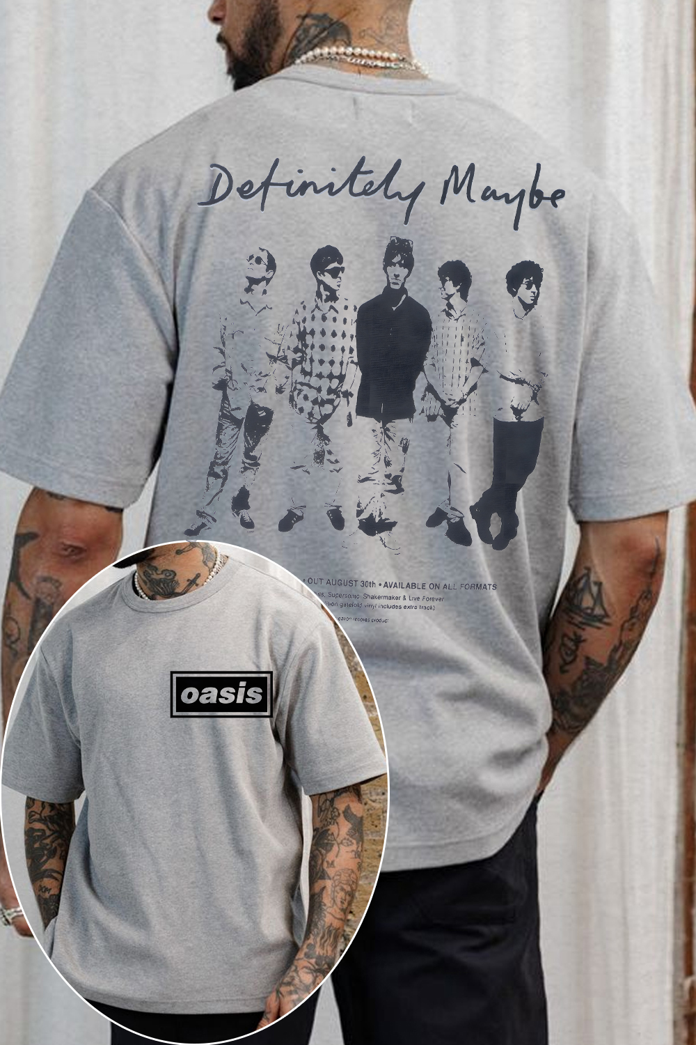 Oasis Unisex T Shirt Definitely Maybe Promo Official Reunion Tour 2025