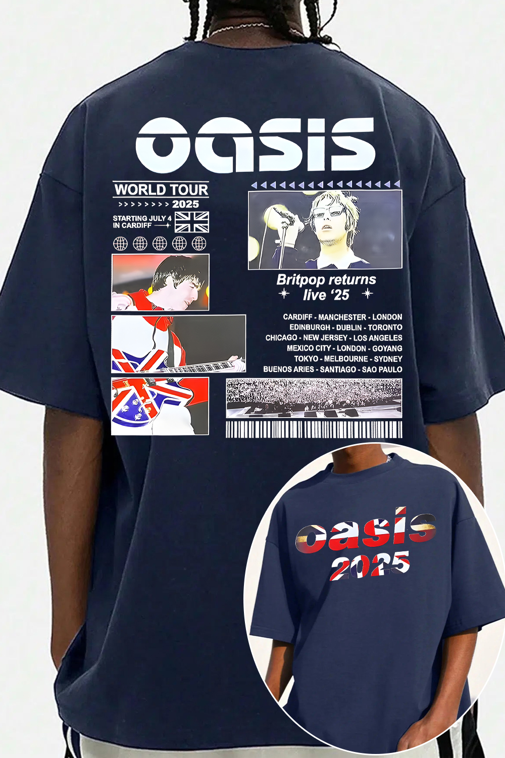 Oasis live tour tee