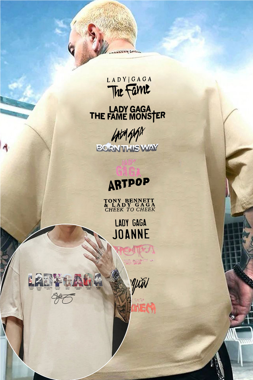 ladygaga Albums Men T-SHIRT