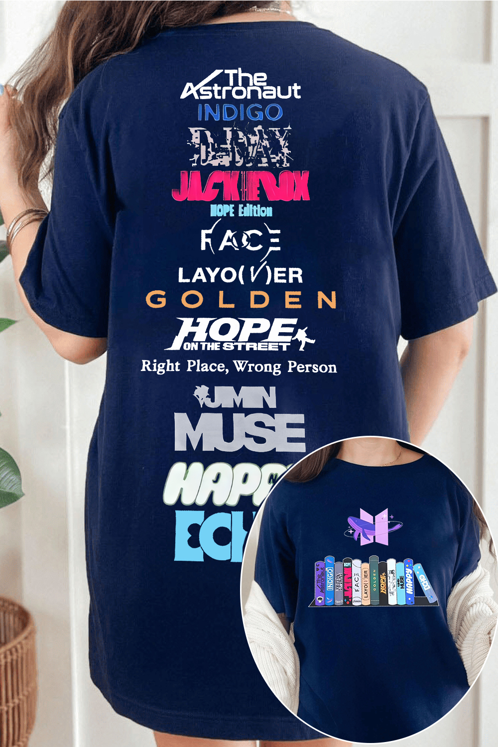 Bts 12th anniversary printed short-sleeved T-shirt