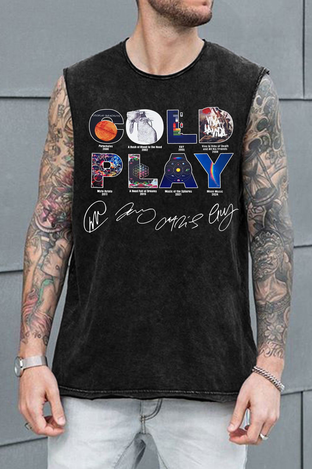 Coldplay Wash cotton tank