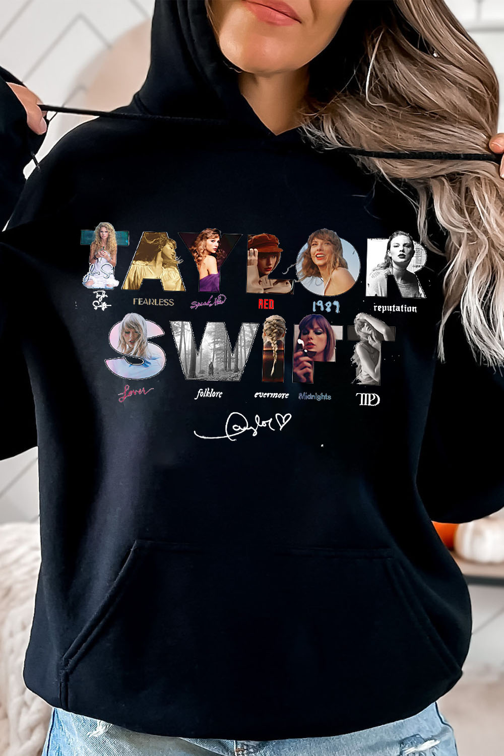 T S Album Cover Hoodie