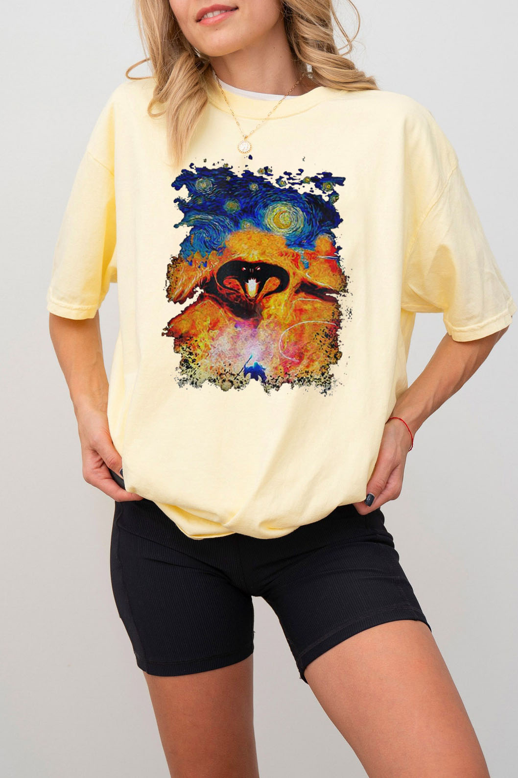 Balrog Starry Night LOTR Vintage Shirt