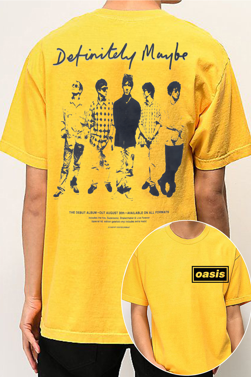 Oasis Unisex T Shirt Definitely Maybe Promo Official Reunion Tour 2025