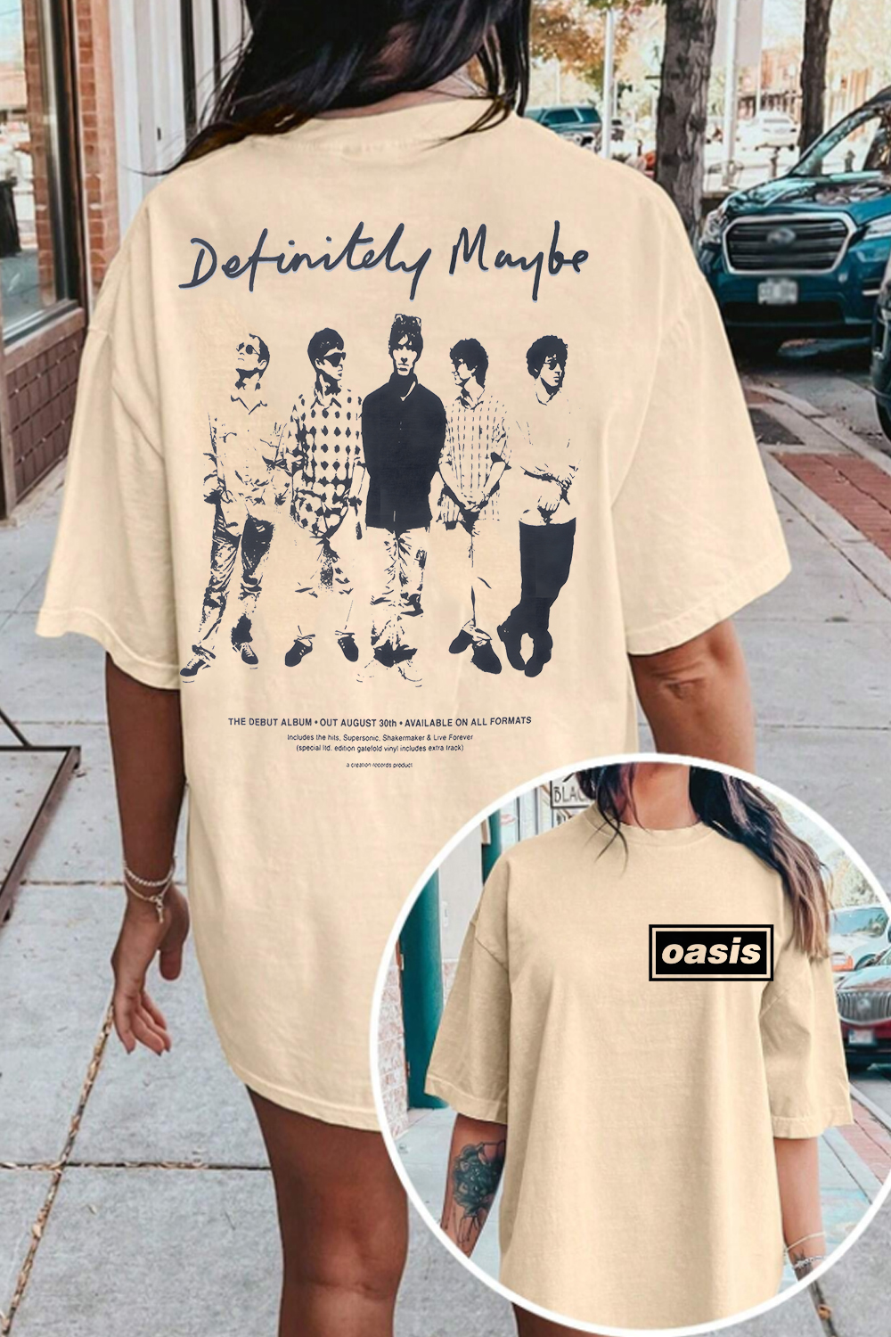Oasis Unisex T Shirt Definitely Maybe Promo Official Reunion Tour 2025