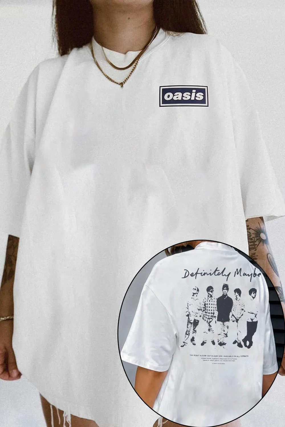 Oasis Unisex T Shirt Definitely Maybe Promo Official Reunion Tour 2025